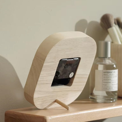 Quiet Running Solid Black Walnut Wood Desk Clock Small Table Clock Home Decor