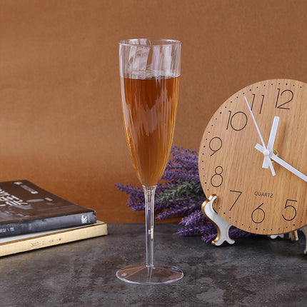 8pcs 180ml Plastic Champagne Glass Tall Wine Glass for Party Wedding Celebration