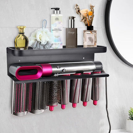 Wall Mounted Hair Styler Storage Rack for Dyson Airwrap No Drill Aluminium Holder