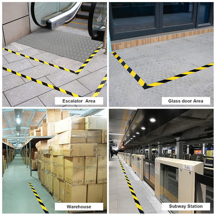 PVC Warning Tape 10cmx3.3m Durable High Adhesion Waterproof for Floor Marking