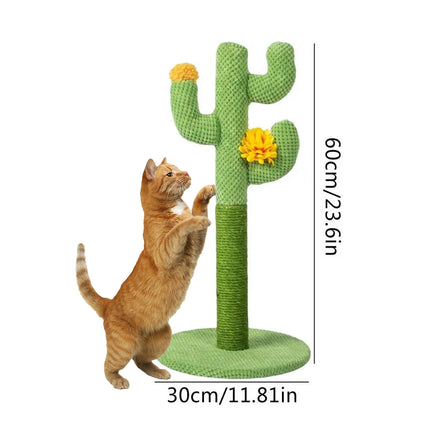 Cactus Cat Scratching Post Sisal Climbing Toy Pet Furniture Cat Scratcher Board