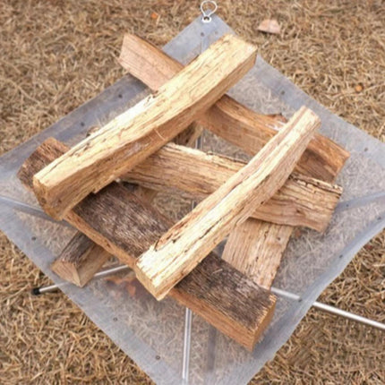 Folding Stainless Steel Mesh Fire Pit Outdoor Camping Hiking Portable Fireplace