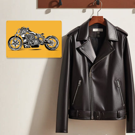 Vintage Tin Plate Art Stylish Iron Wall For Bar Living Room Easy-Install Durable