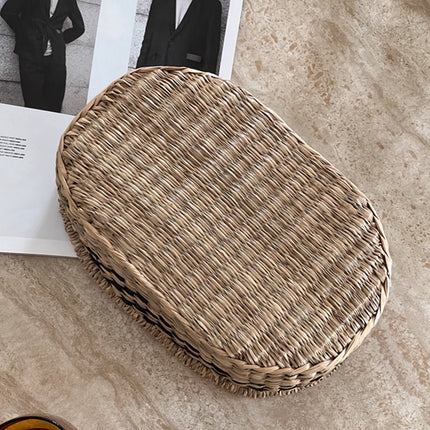 Straw Woven Storage Basket Storage Box For Home Bedroom Living Room Decorative