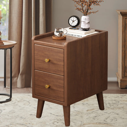 New Chinese Style Multi Functional Bedside Table Solid Wood Storage Drawer