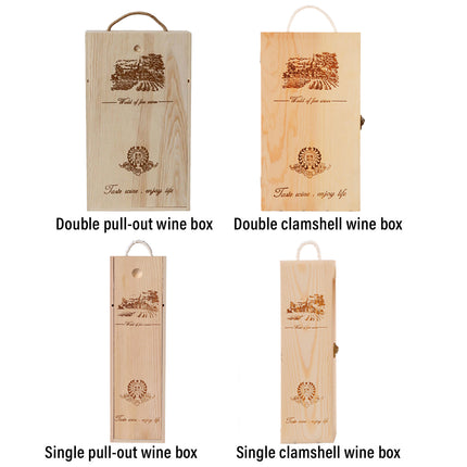 6pcs Red Wine Wooden Gift Box Packaging Storage Box for Wine Bottle Gifts