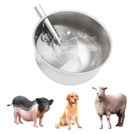 Pig Drinking Bowl Stainless Steel Automatic Water Dispenser Feeder Piglet Farm