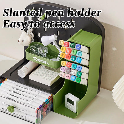 Desktop Storage Box with Drawer Divider For Stationery Cosmetics Accessories