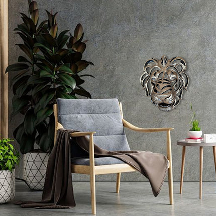 Lion Head Wall Decor Resin Wall Hanging Sculpture Home Living Room Decoration