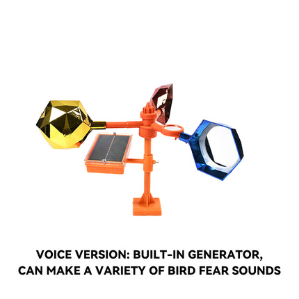 Solar Bird Repeller with 360-Degree Rotation Reflective Rainproof