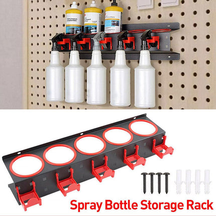 Car Wash Spray Bottle Holder Wax Abrasive Rack Wall Mount Detailing Storage Rack