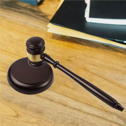2PCS Wooden Judge Hammer Mallet Auction Mallet Handcrafted Craft Pendulum