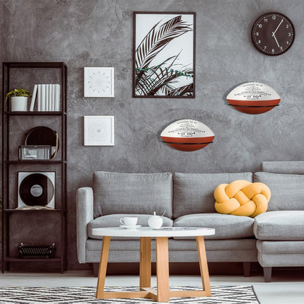 Wall Mounted Football Display Rack Metal Sports Holder for Rugby Soccer Ball Use