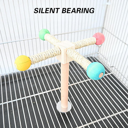 Parrot Toy Rotating Station Stand for Parrots Cockatiel Bird For Small Birds