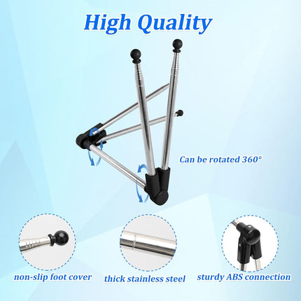 Folding Clothes Drying Rack Retractable Portable Wall Mounted Laundry Hanger