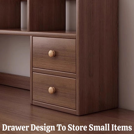 Engineered Wood Desktop Storage Rack Desk Bookshelf Organiser for Study or Office