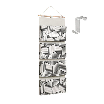 2PCS Multi Layer Wall Mounted Hanging Closet Storage Bag Wardrobe Organizer