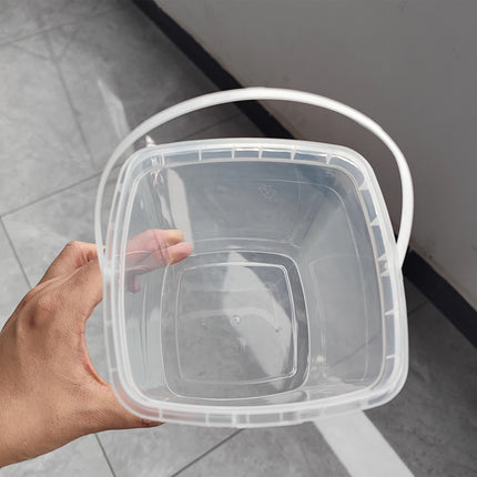 20pcs Plastic Round Bucket with Lid Transparent Portable Storage Gift Container