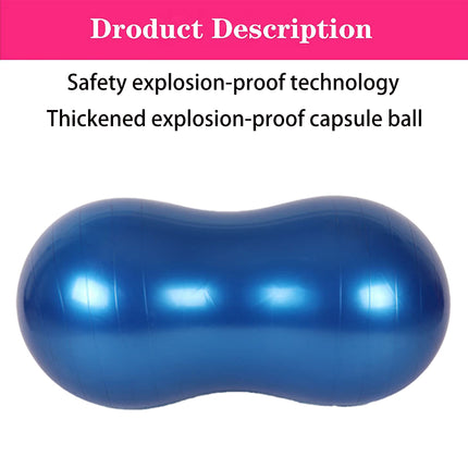 Thickened Capsule Shape Yoga Pilates Ball Anti Burst Fitness Stability Trainer with Pump