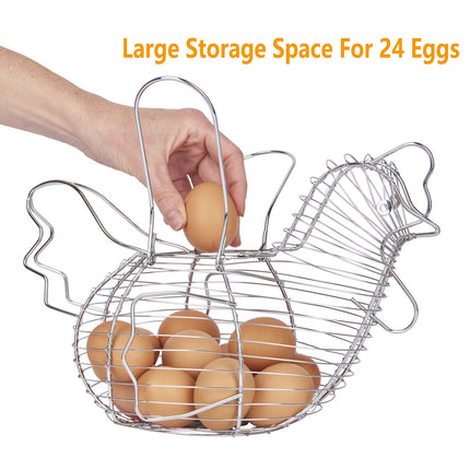 Egg Storage Basket Hollow Iron Wire Container Kitchen Holder Rack for Display