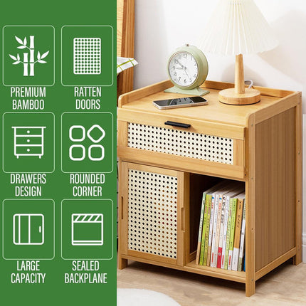 Small Bedroom Nightstand Storage Cabinet Sideboard Cabinet for Home Organization