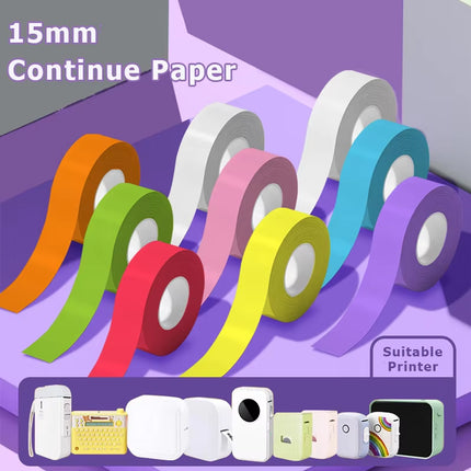 2 Rolls Square Sticker Thermal Paper Labels 15mm x 4m for Barcode Printing