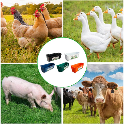 Hanging Trough Chicken Duck Deer Sheep Feeder Poultry Fence Feeding Container