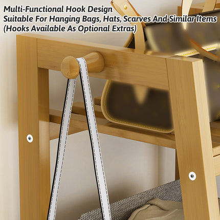Bamboo Modern Style Floor Standing Coat Rack Home Decor Storage Organizer