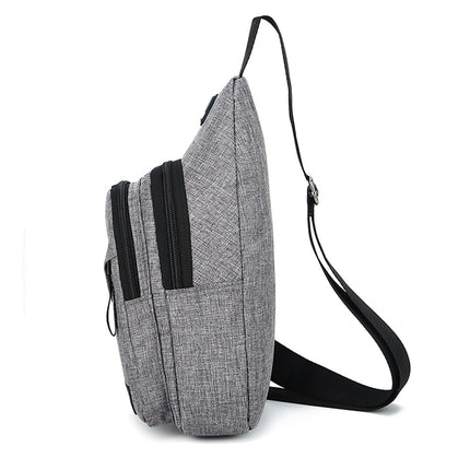 Large Capacity Crossbody Bag With Headphone Jack Durable For Daily Travel Work