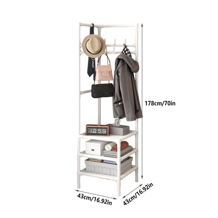 Corner Shelf Storage Rack Coat Hat Rack Multi Functional for Living Room Bedroom