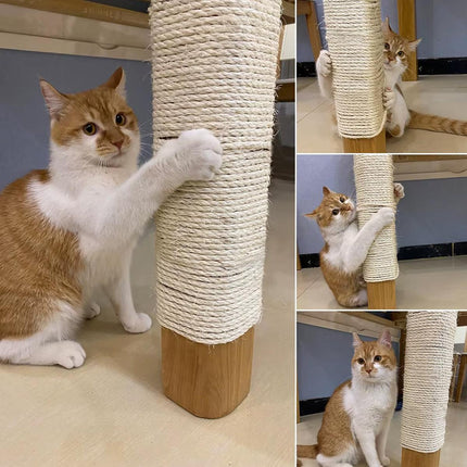 Vintage Burlap Rope Woven DIY Cat Climbing Scratch Rope 6-8mm Home Decoration