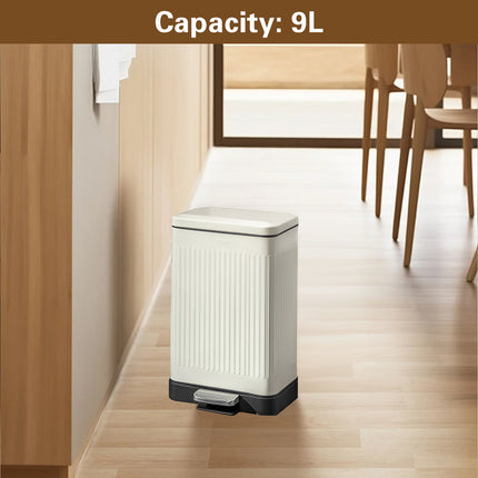 9L Large Capacity Kitchen Stainless Steel Trash Can Waste Disposal Odor Proof