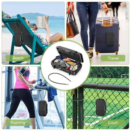 Anti Theft Beach Box Waterproof Portable Lock Storage Handheld Phone Organizer