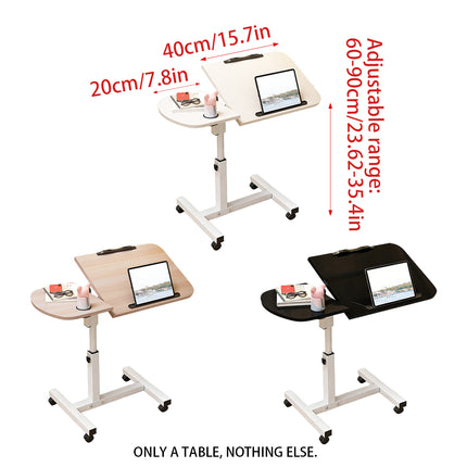 Portable Adjustable Height Laptop Desk Stand Mobile Table For Bed Sofa Office