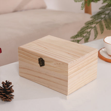 Large Capacity Solid Wood 15-Slot Essential Oil Storage Box Dustproof Durable
