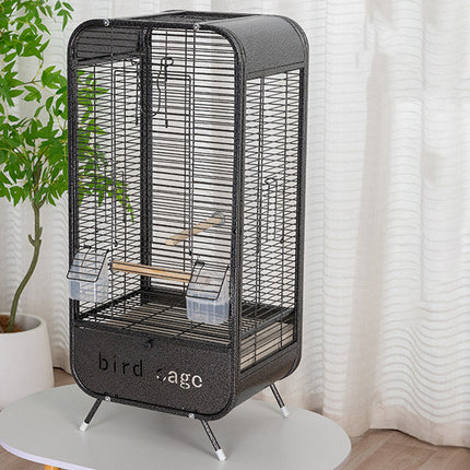Metal Parrot Bird Cage Durable Spacious with Feeder for Parrots Birds Viewing