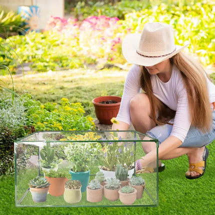2pcs Mini Greenhouse Portable PVC Greenhouse Square Small Greenhouse Cover