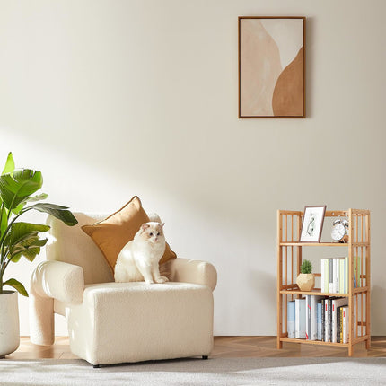 Simple Bookshelf Floor Rack for Home Office Living Room Assembly Students