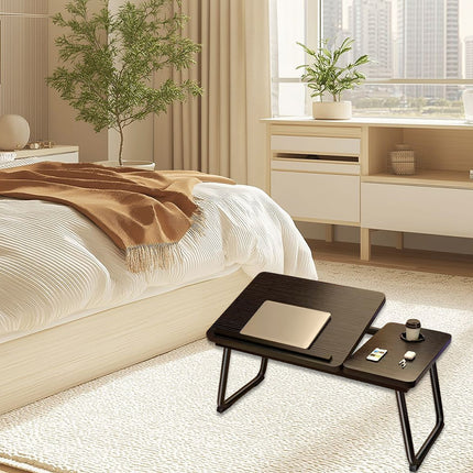 Bedside Table with Adjustable Height Folding Desktop Sturdy Space Saving Durable