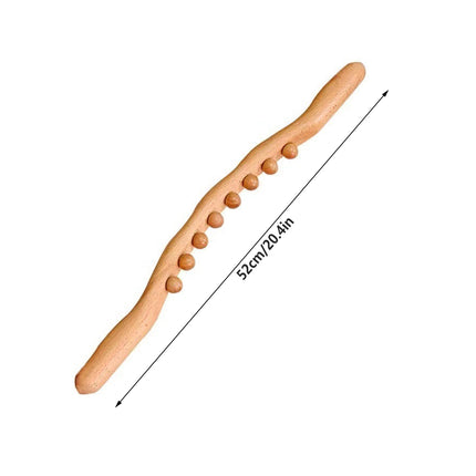 Carbonized Beech Tendon Rolling Stick Universal Massage Scraping For Salon Home