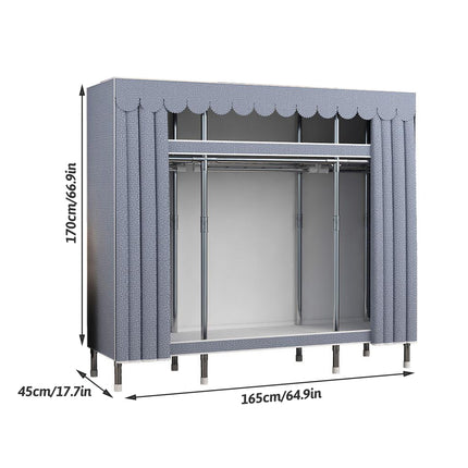 Simple Wardrobe Closet Storage Organizer Durable Steel Dust-Proof Easy to Use