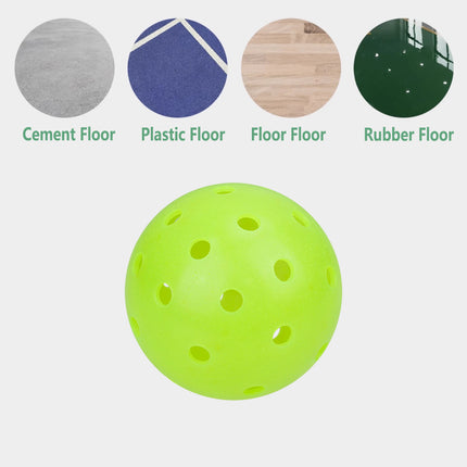 Pickleball Set 6PCS 74MM 40Hole Outdoor BallsTournament Training Sports Game