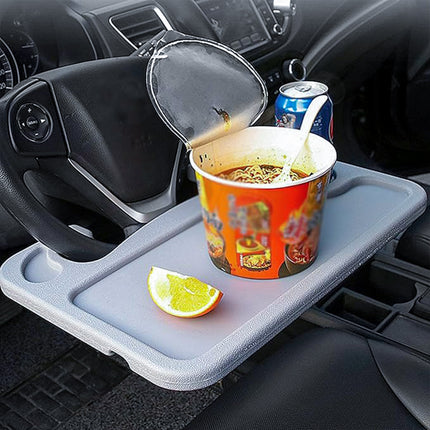 Car Steering Wheel Tray Table Coffee Holder Laptop Stand Sturdy Eating