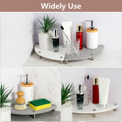 Drain Mat Tray Set Countertop Dish Drying Organizer With Metal Feet For Kitchen