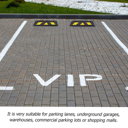 2PCS Rubber Parking Curb Wheel Stop for Driveway and Car Park