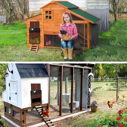 Automatic Chicken Door Coop Gate Smart Control Pet Poultry House Entry Exit