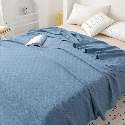 Knitted Blanket Warm Sofa Throw Soft Cozy Blanket Comfortable Home Decor Piece