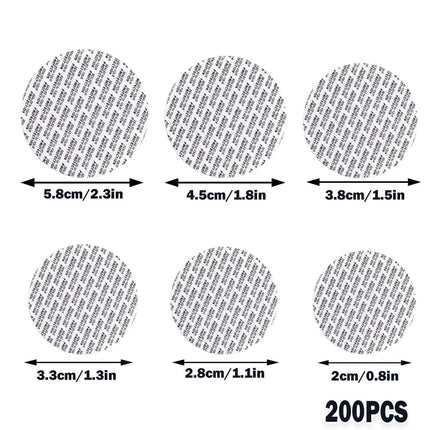200pcs Pressure Sensitive Gasket Self Adhesive Bottle Cap Sealing Liner for Jars
