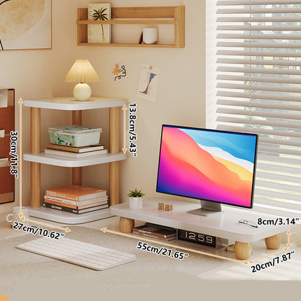 Desktop Computer Height Increasing Stand Desktop Storage Rack Elevated for Home