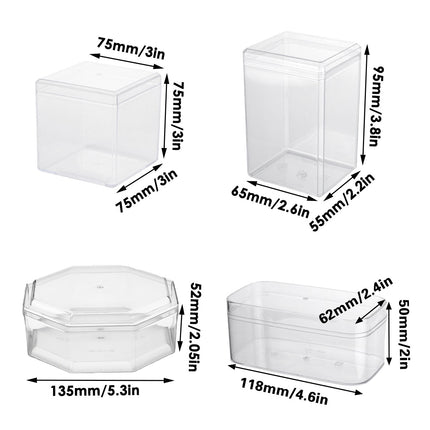 20pcs Transparent Biscuit Box Plastic Cake Box Pastry Dessert Storage Container